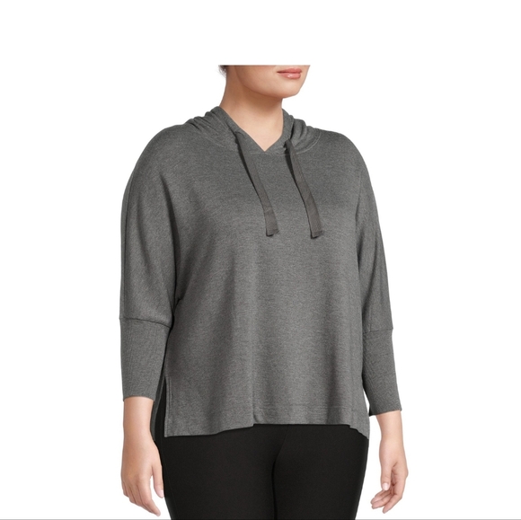 Terra & Sky Women's NWT Plus Size Relaxed Fit Long Sleeve Pullover Hoodie 842 - Picture 2 of 6